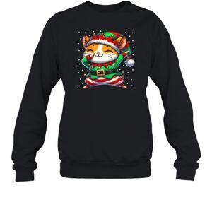 Christmas Hamster Elf Hamster Lover Sweatshirt